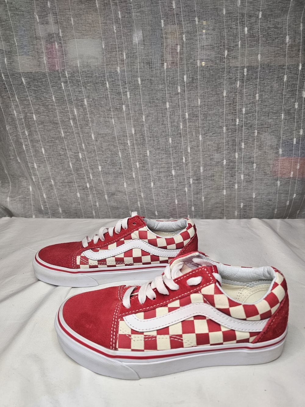 Kids Vans Red/white  Checkerboard Skate Sneakers. Sz 3.5